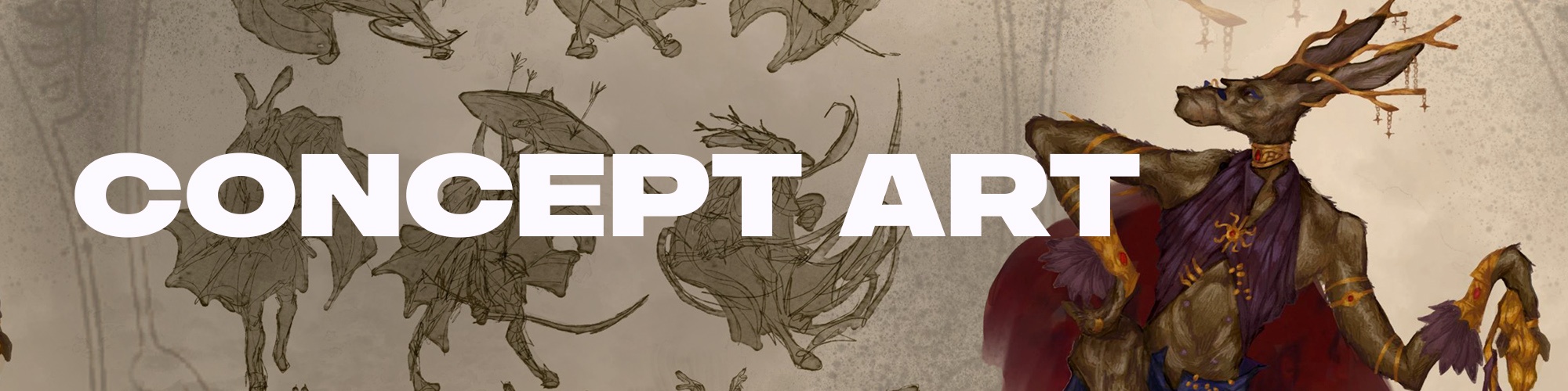 Digital concept art illustration by a BRIT School Digital Arts student, featuring a character design with detailed worldbuilding elements, painted in Photoshop and Procreate.